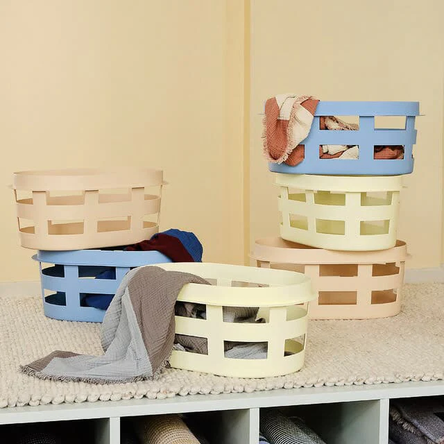 HAY Washing Laundry Basket, Soft Blue - Image 6