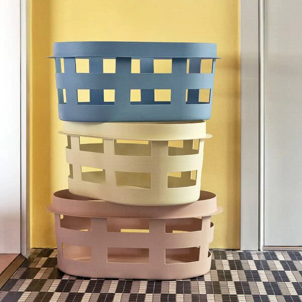 HAY Washing Laundry Basket, Soft Yellow - Image 3