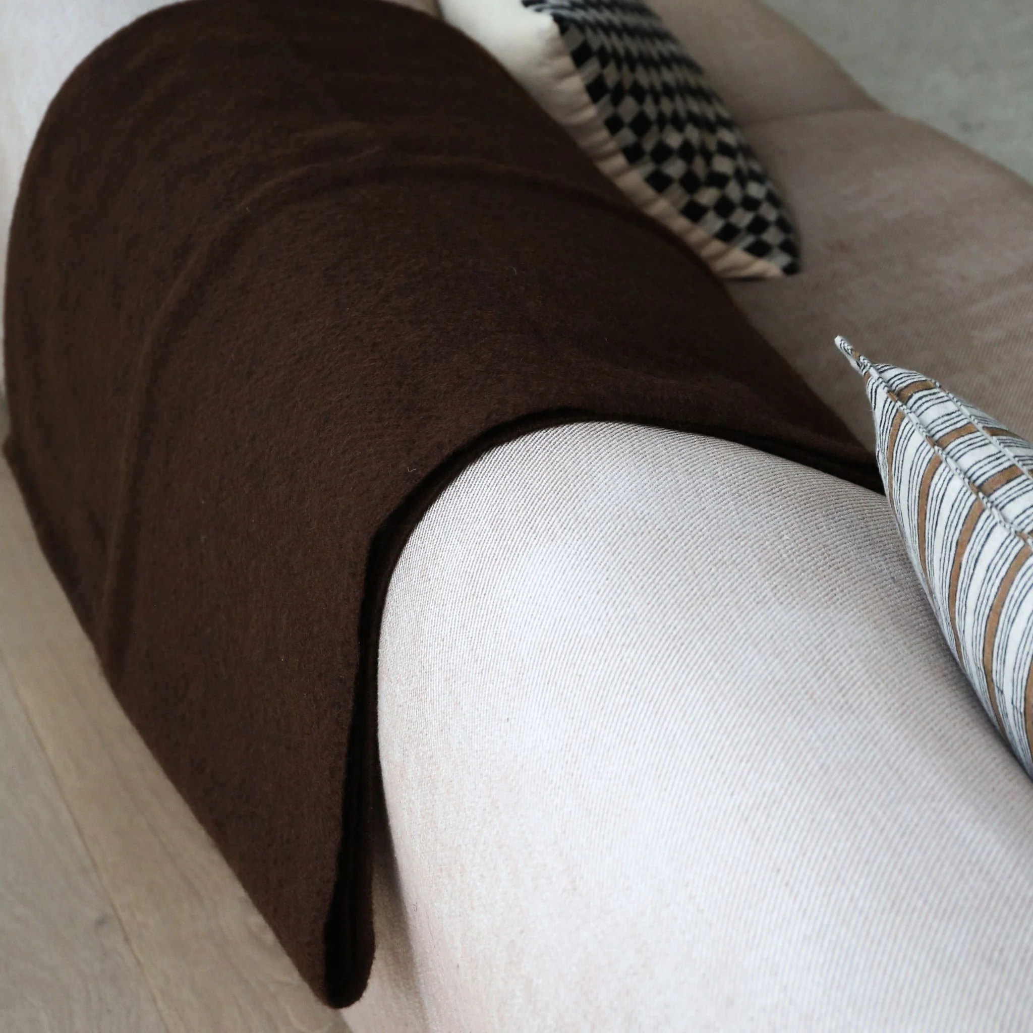 KLIPPAN Gotland Wool Throw Blanket, Walnut - Image 3