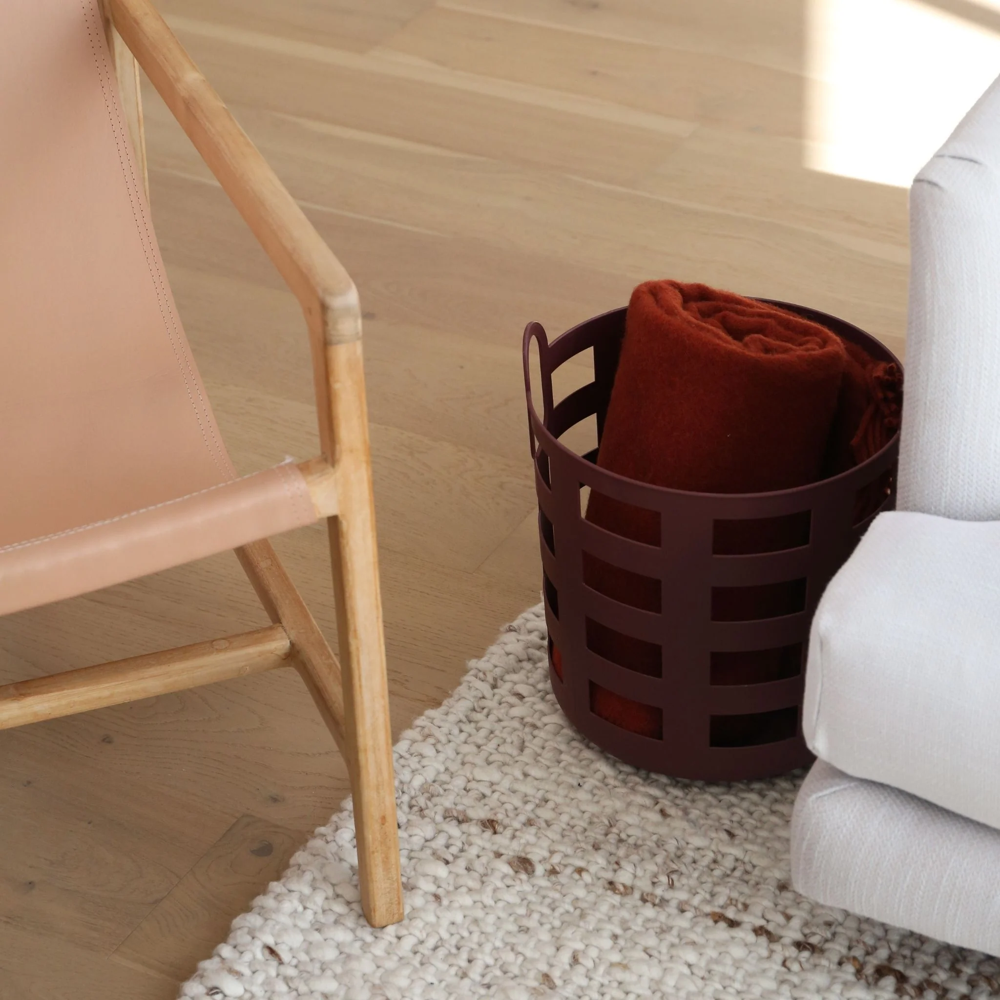 KLIPPAN True Wool Throw Blanket, Rust - Image 3