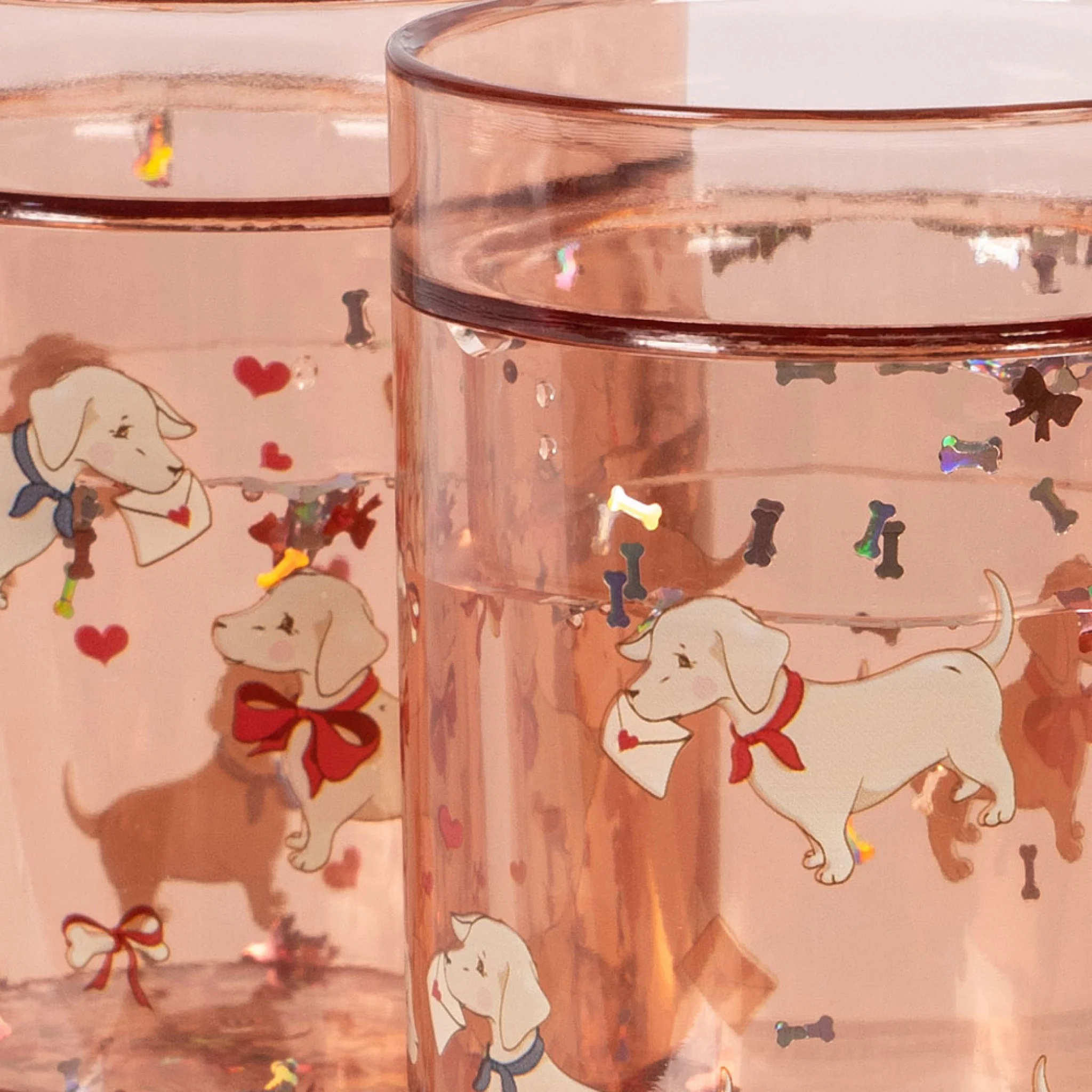 KONGES SLØJD Kids Glitter Cups, Woof Letter Rose (Set of 2) - Image 3