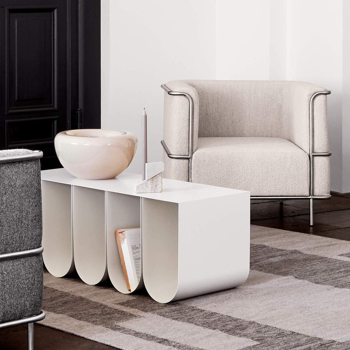 PRE-ORDER │ KRISTINA DAM STUDIO Curved Bench, Beige - Image 7