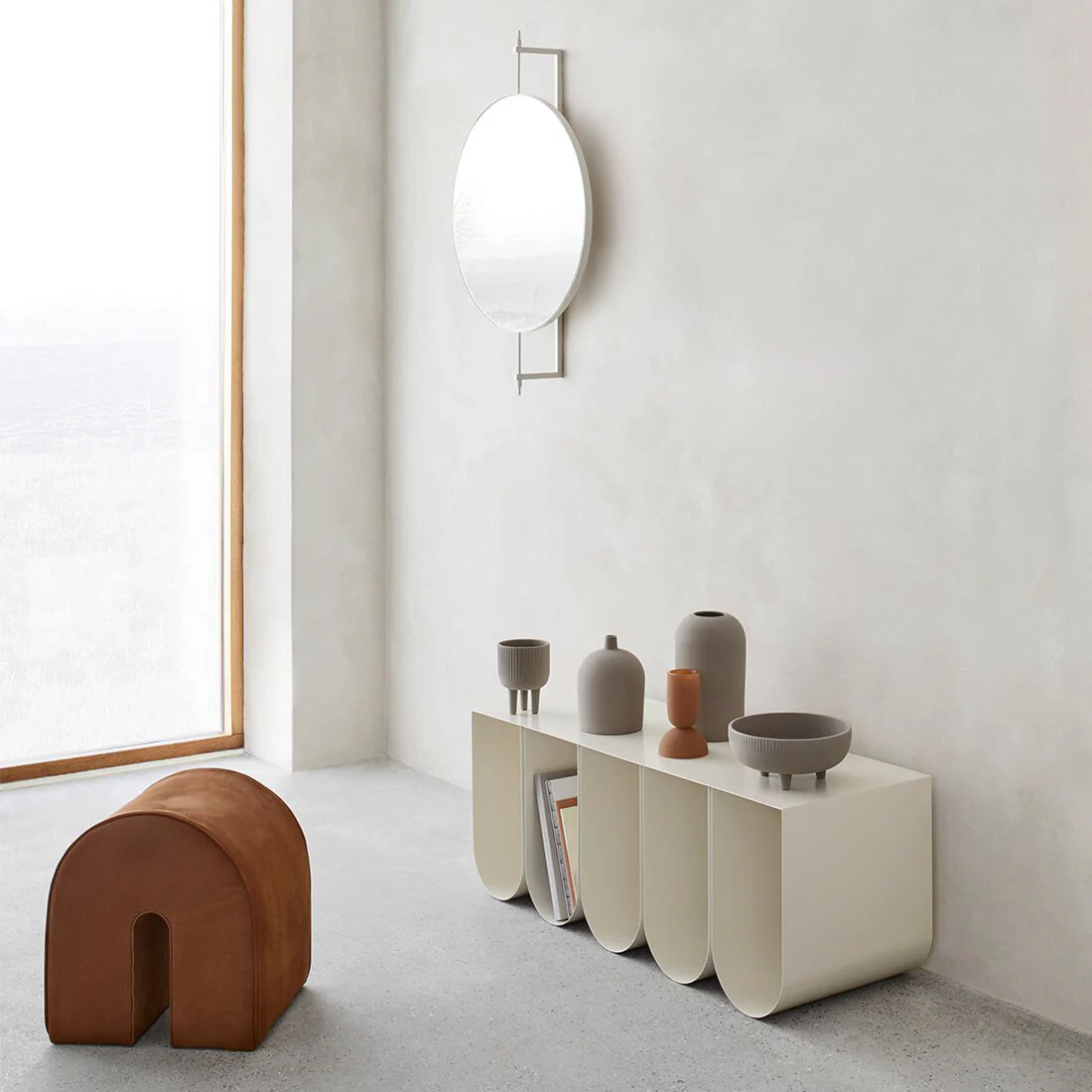 PRE-ORDER │ KRISTINA DAM STUDIO Curved Bench, Beige - Image 8