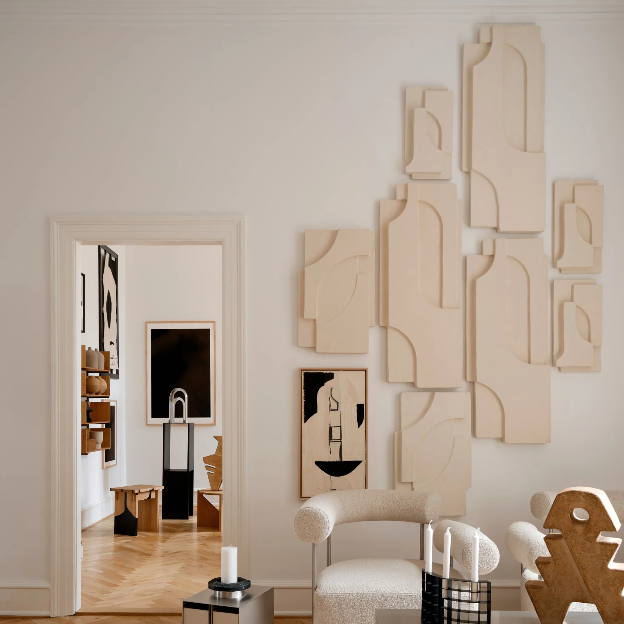 KRISTINA DAM STUDIO Serif Relief Large, Paperpulp Natural Off White - Image 3