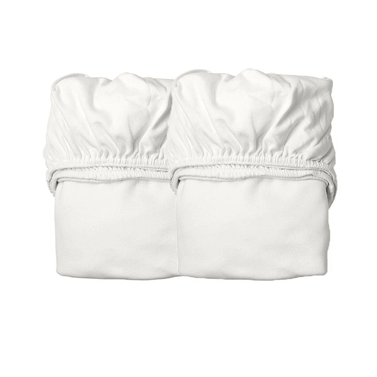 LEANDER Junior Organic Fitted Sheet Set, Snow White (2 Pack) - Image 4