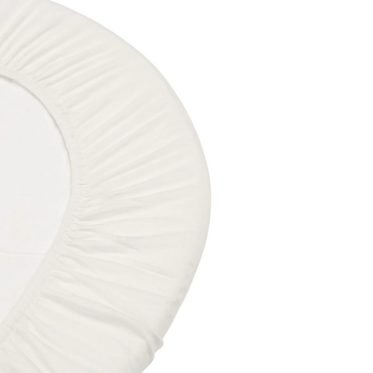 LEANDER Organic Cot Fitted Sheet, Snow (2 Pack) - Image 3