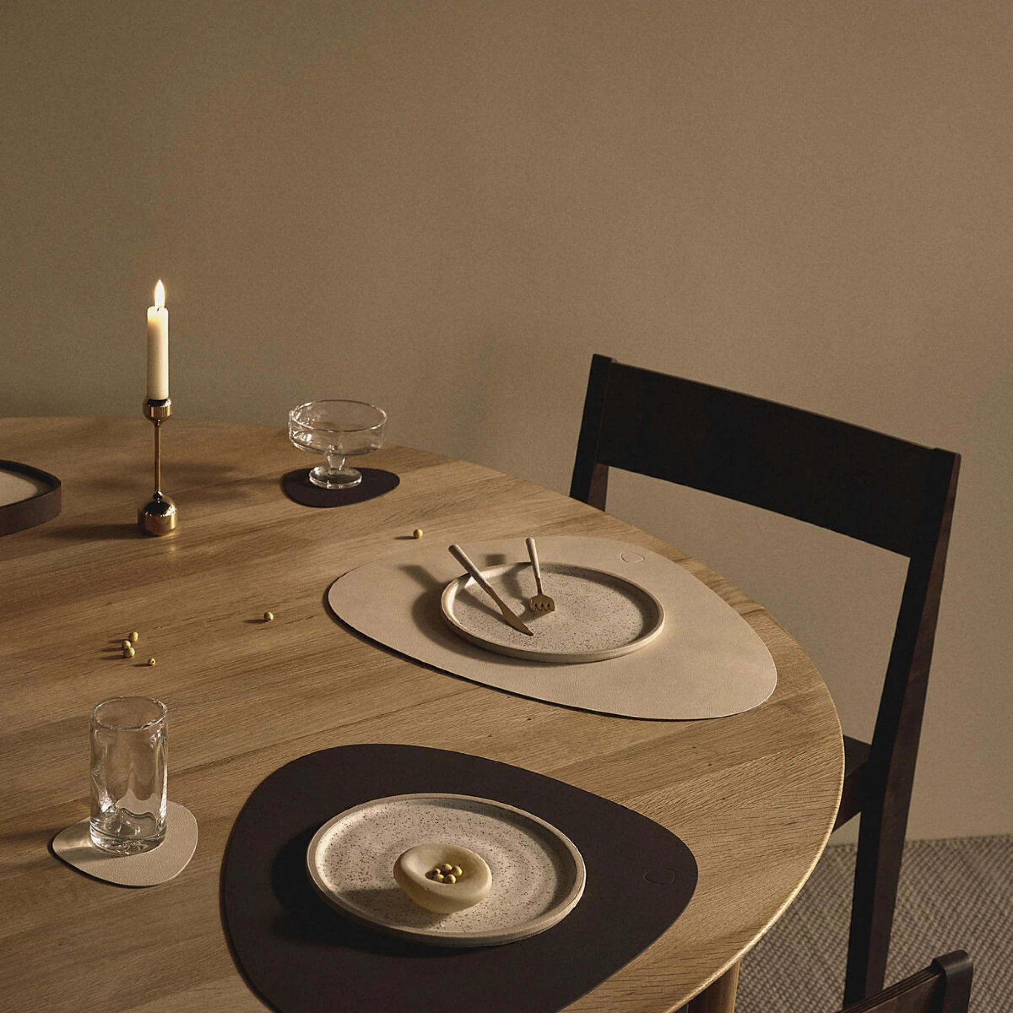 LIND DNA Nupo Curve Table Placemat L, Vanilla - Image 3