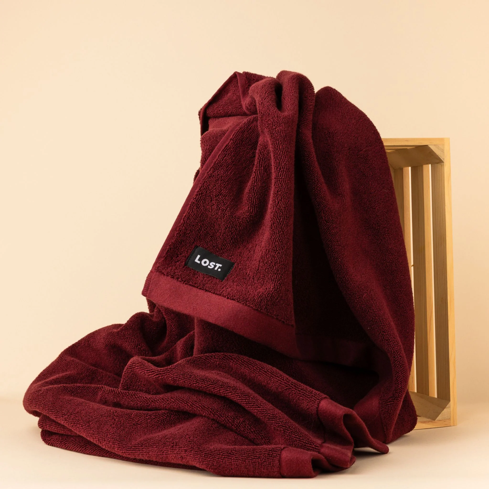 LOST TOWELS Bath Sheet, 90x170cm, Mulberry - Image 2