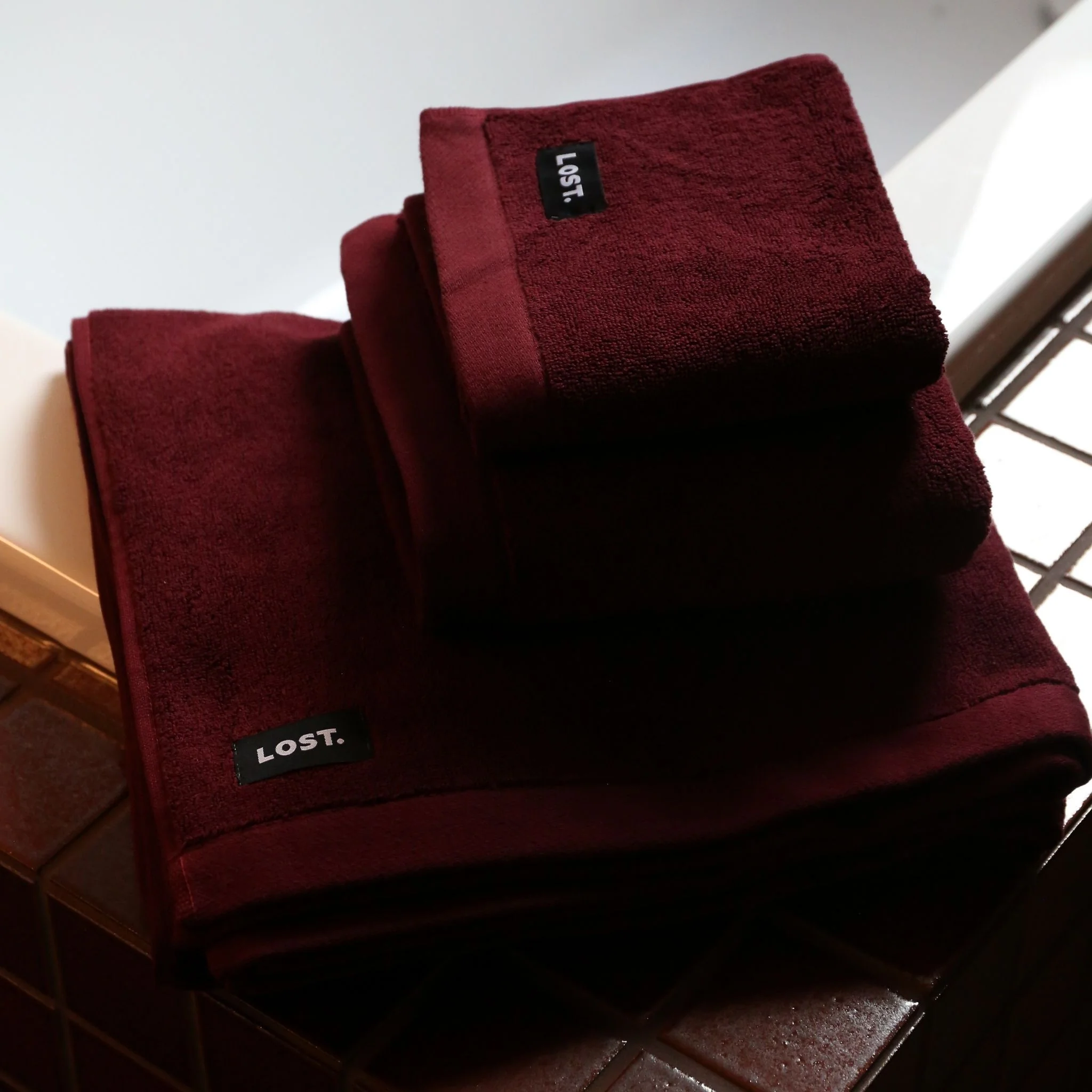 LOST TOWELS Bath Sheet, 90x170cm, Mulberry - Image 4