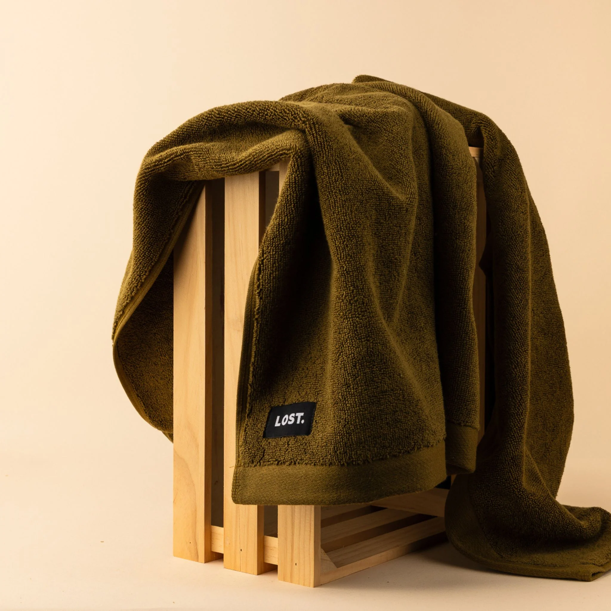 LOST TOWELS Bath Towel, 70x140cm, Khaki - Image 3
