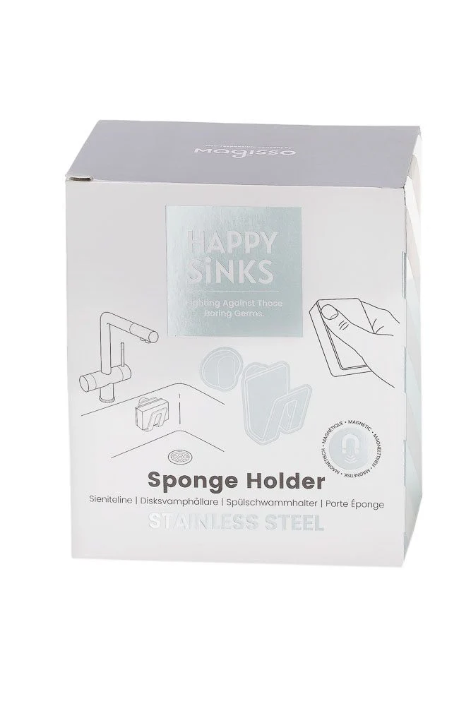 HAPPY SiNKS by MAGISSO Sink Magnetic Sponge Holder, Stainless Steel - Image 5
