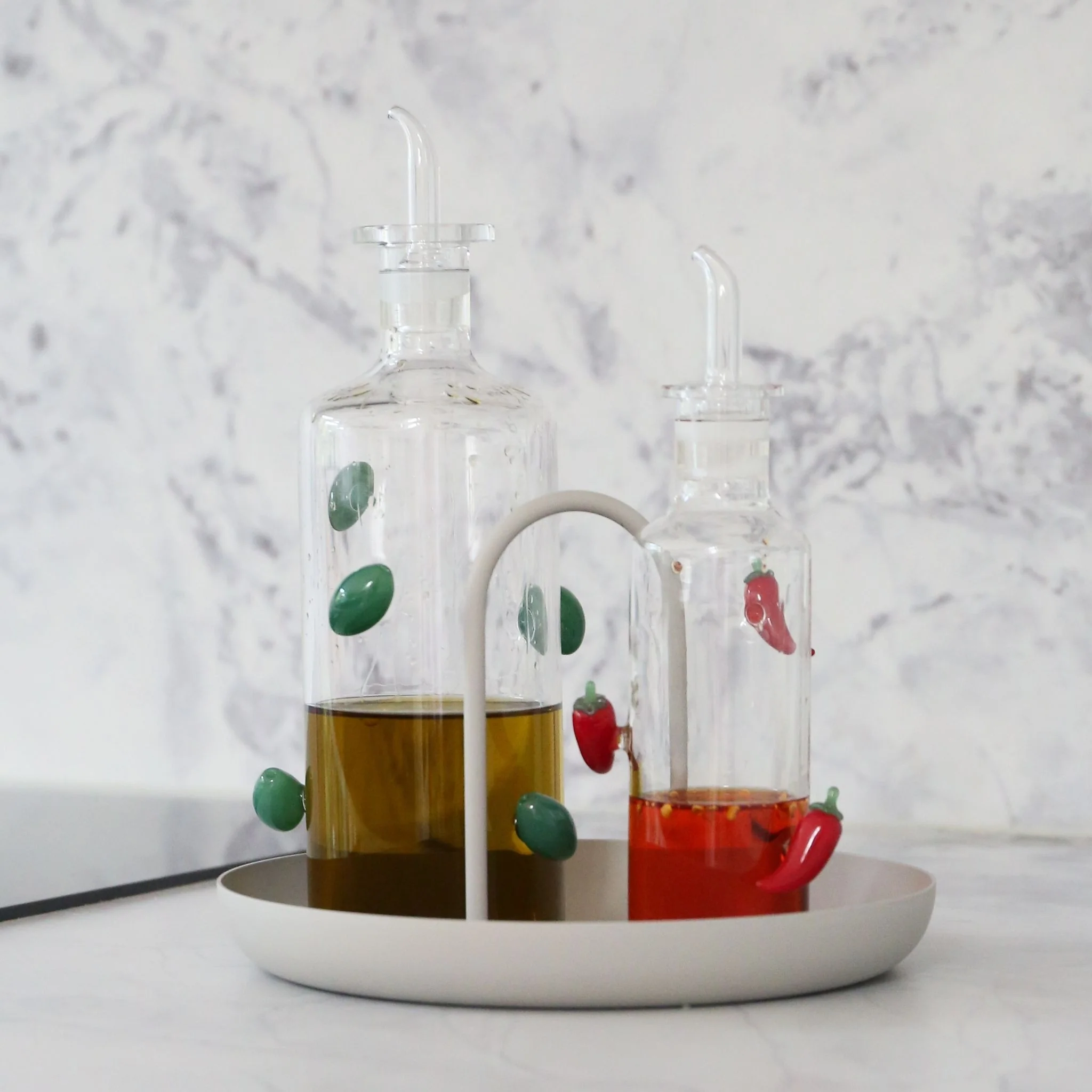 MAISON BALZAC The Chilli Oil Bottle, Clear/Red, 210mL - Image 3