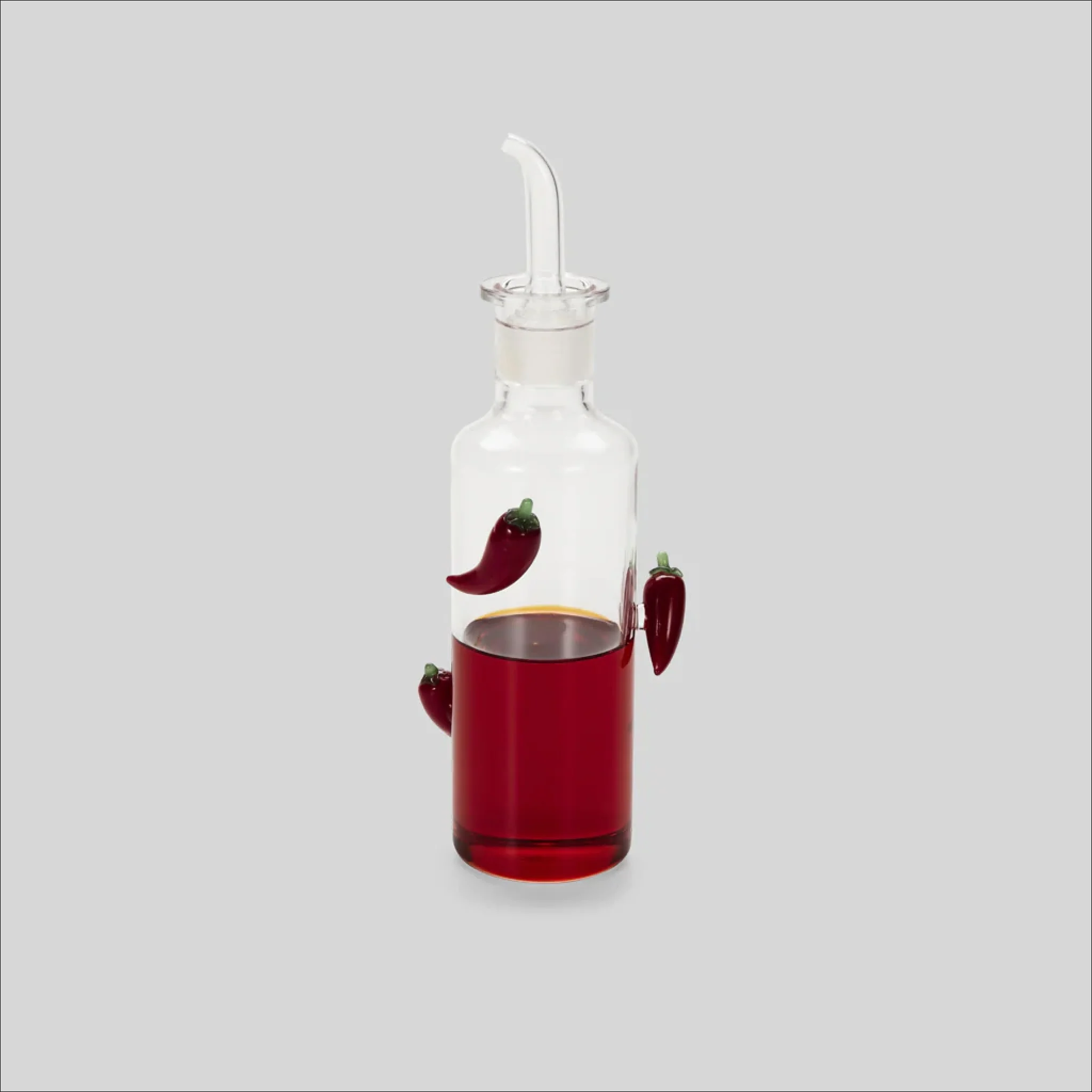 MAISON BALZAC The Chilli Oil Bottle, Clear/Red, 210mL - Image 4