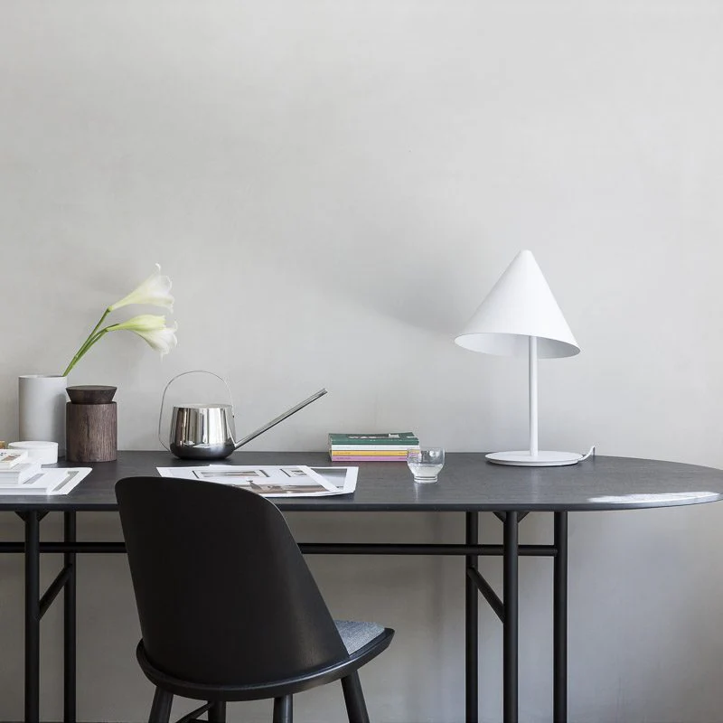 PRE-ORDER ¦ AUDO CPH Snaregade Dining Table, Oval, Black Steel/Charcoal Linoleum - Image 6