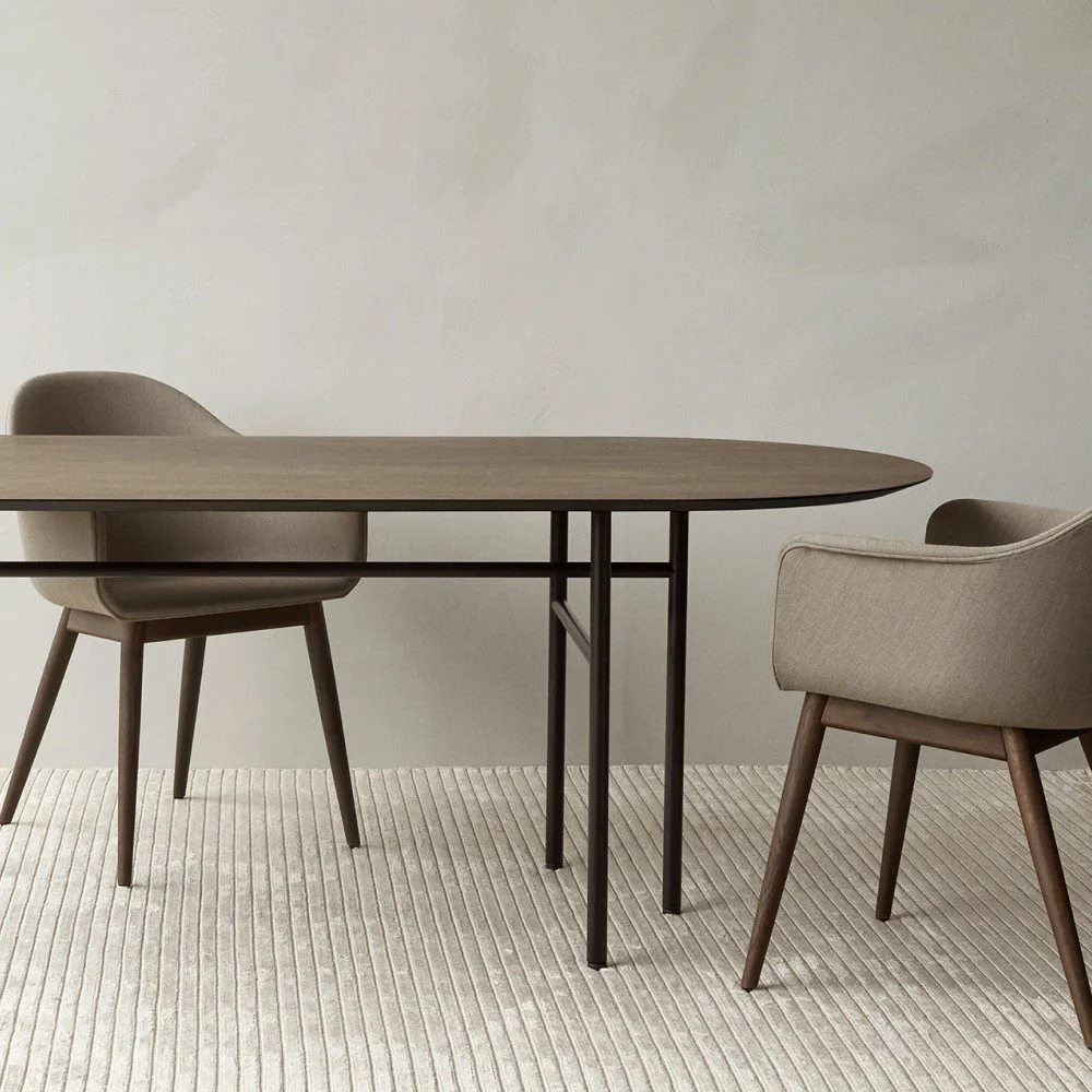 PRE-ORDER │ AUDO CPH Snaregade Dining Table, Oval, Black Steel/Dark Stained Oak - Image 4