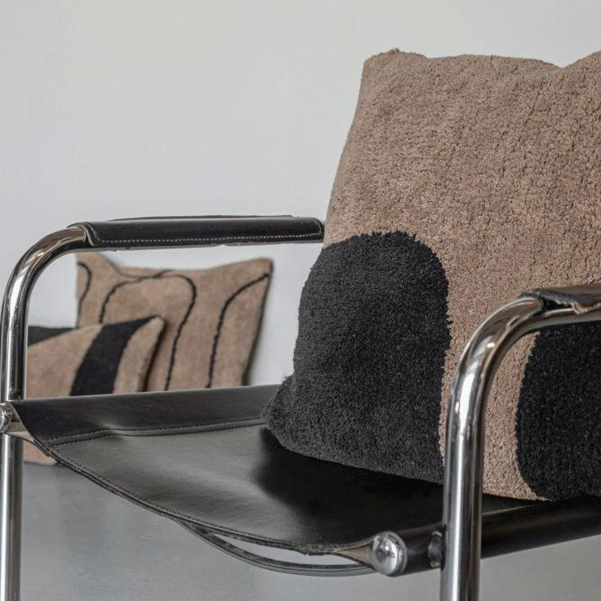 METTE DITMER FIGURA Tufted Cushion Cover 50x50cm, Brown - Image 2