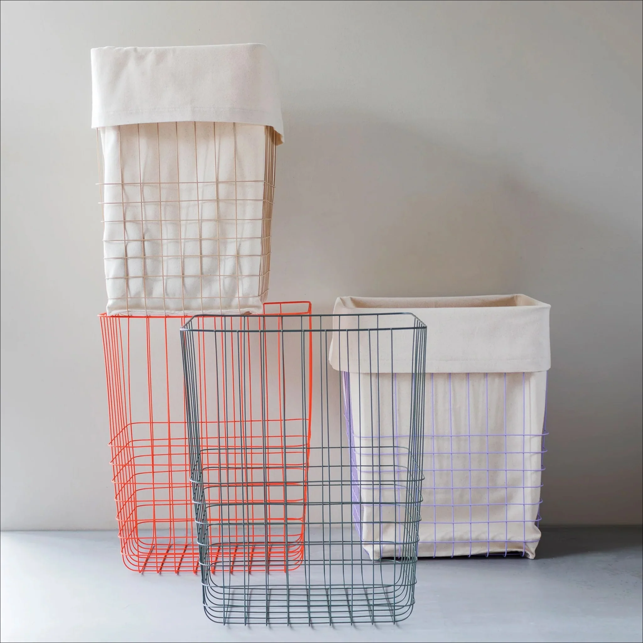 METTE DITMER Store-It Laundry Basket w/ Canvas Bag, Large, H50cm, Sand - Image 5