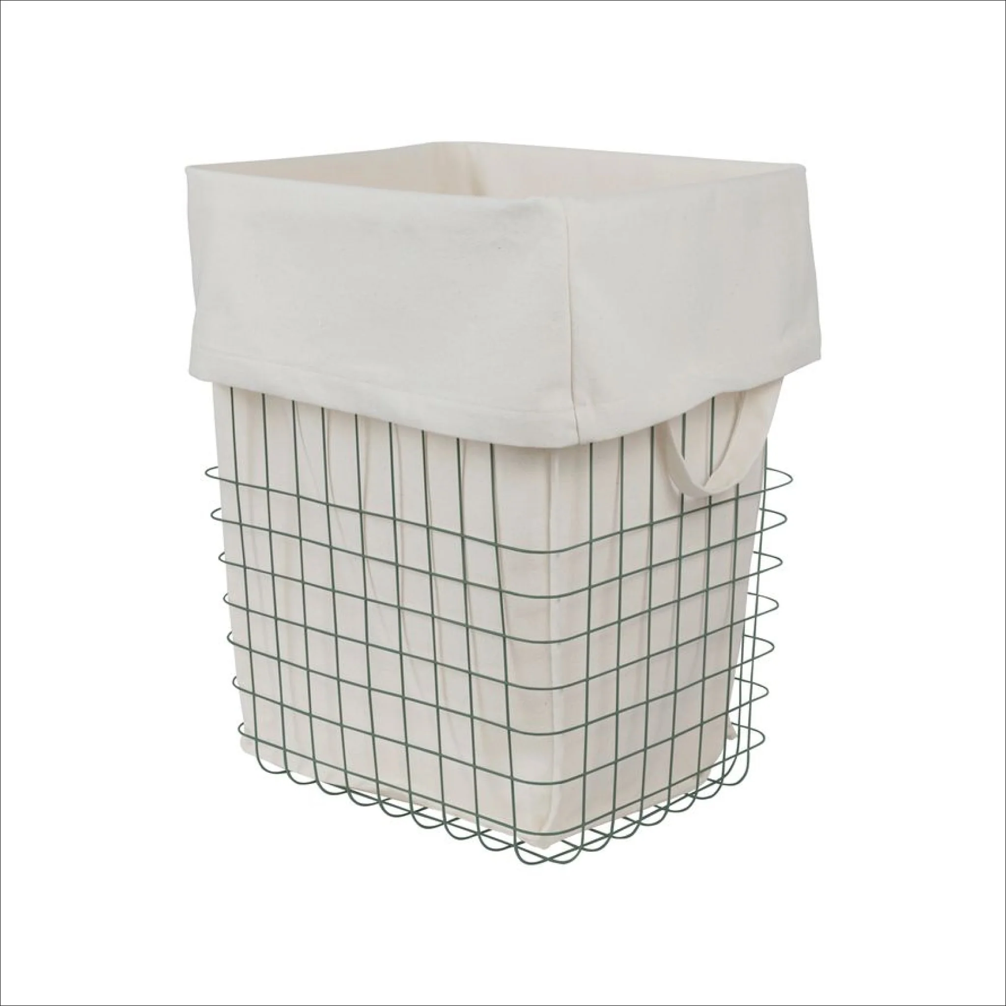 METTE DITMER Store-It Laundry Basket w./ Canvas Bag, Large, H50cm, Thyme Green - Image 2