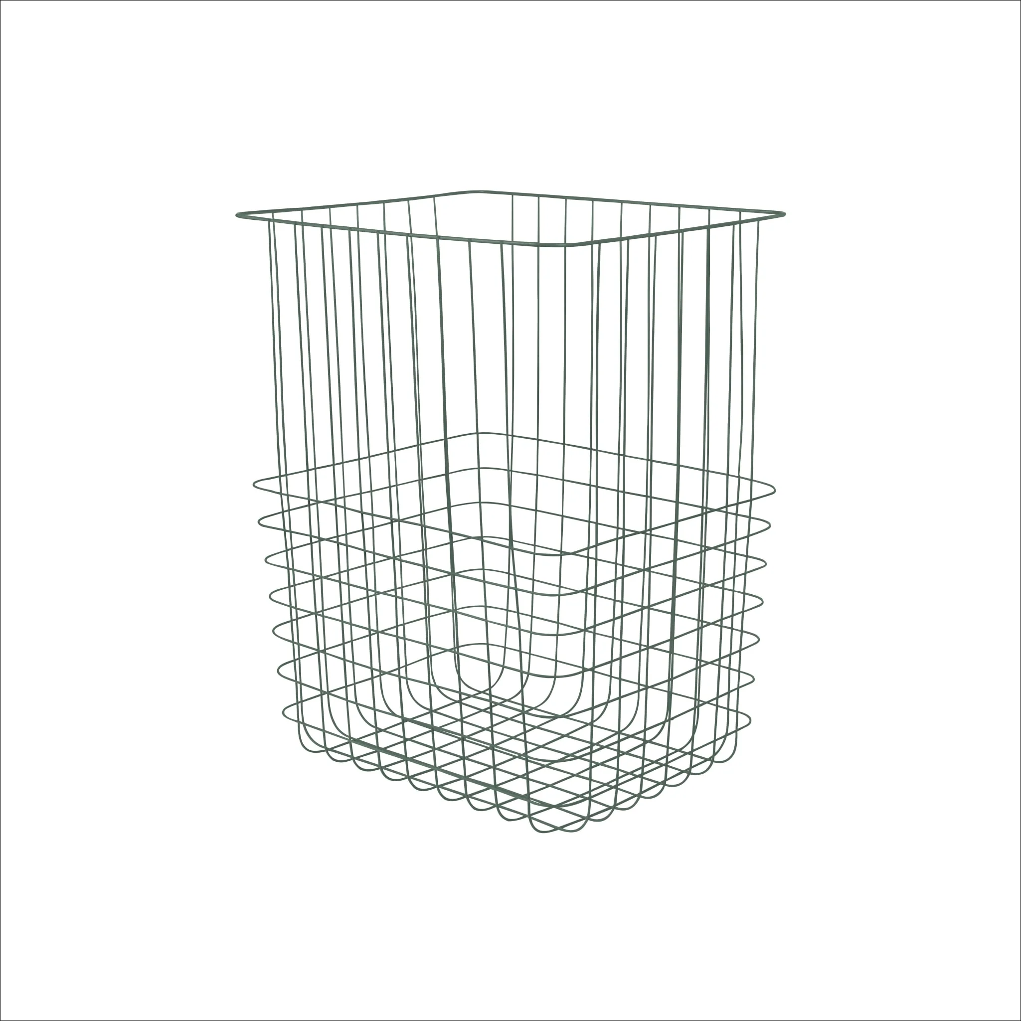 METTE DITMER Store-It Laundry Basket w./ Canvas Bag, Large, H50cm, Thyme Green - Image 3