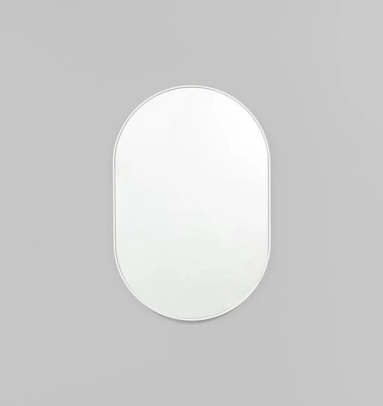 MIDDLE OF NOWHERE Bjorn Oval Mirror, White, 50x75cm - Image 4