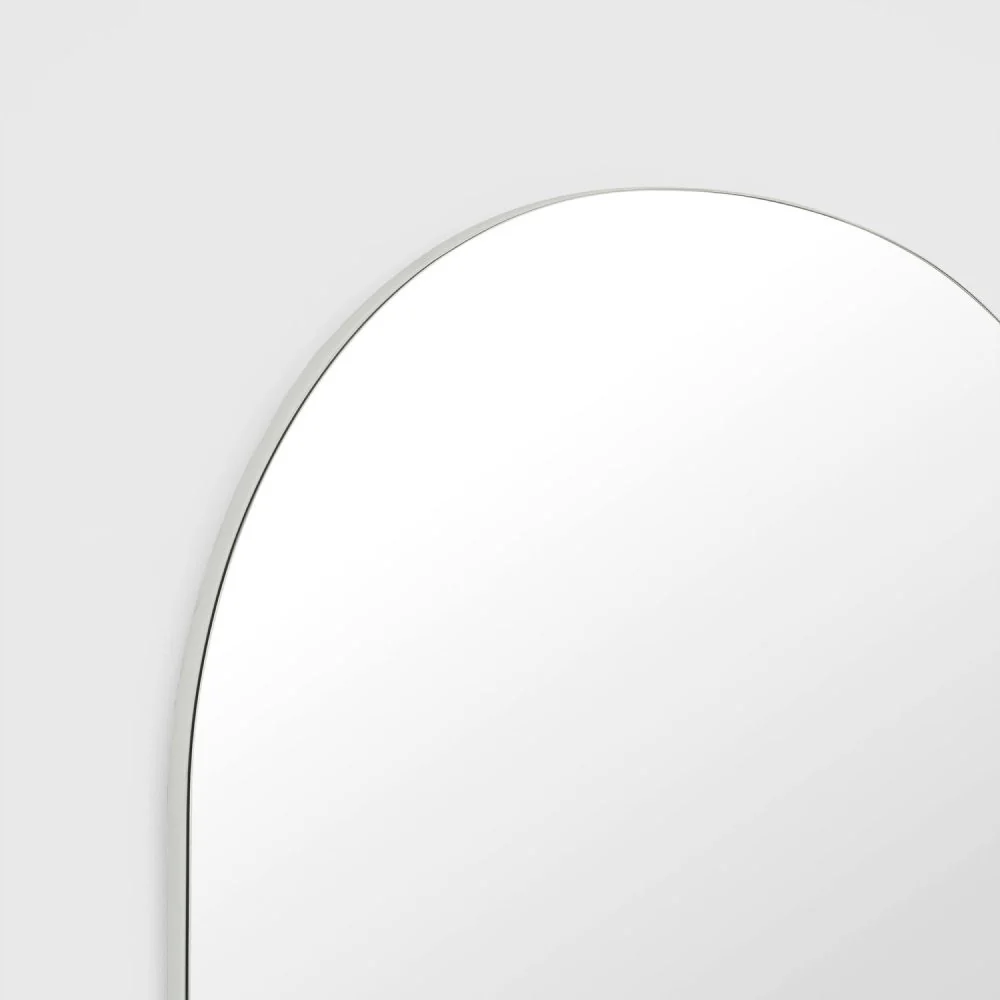 MIDDLE OF NOWHERE Miller Oval Mirror, White, 60x75cm - Image 3
