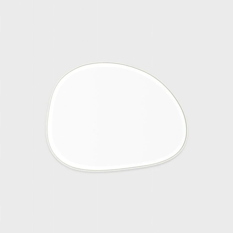 MIDDLE OF NOWHERE Pebble Mirror, Bright White, 55x70cm - Image 3