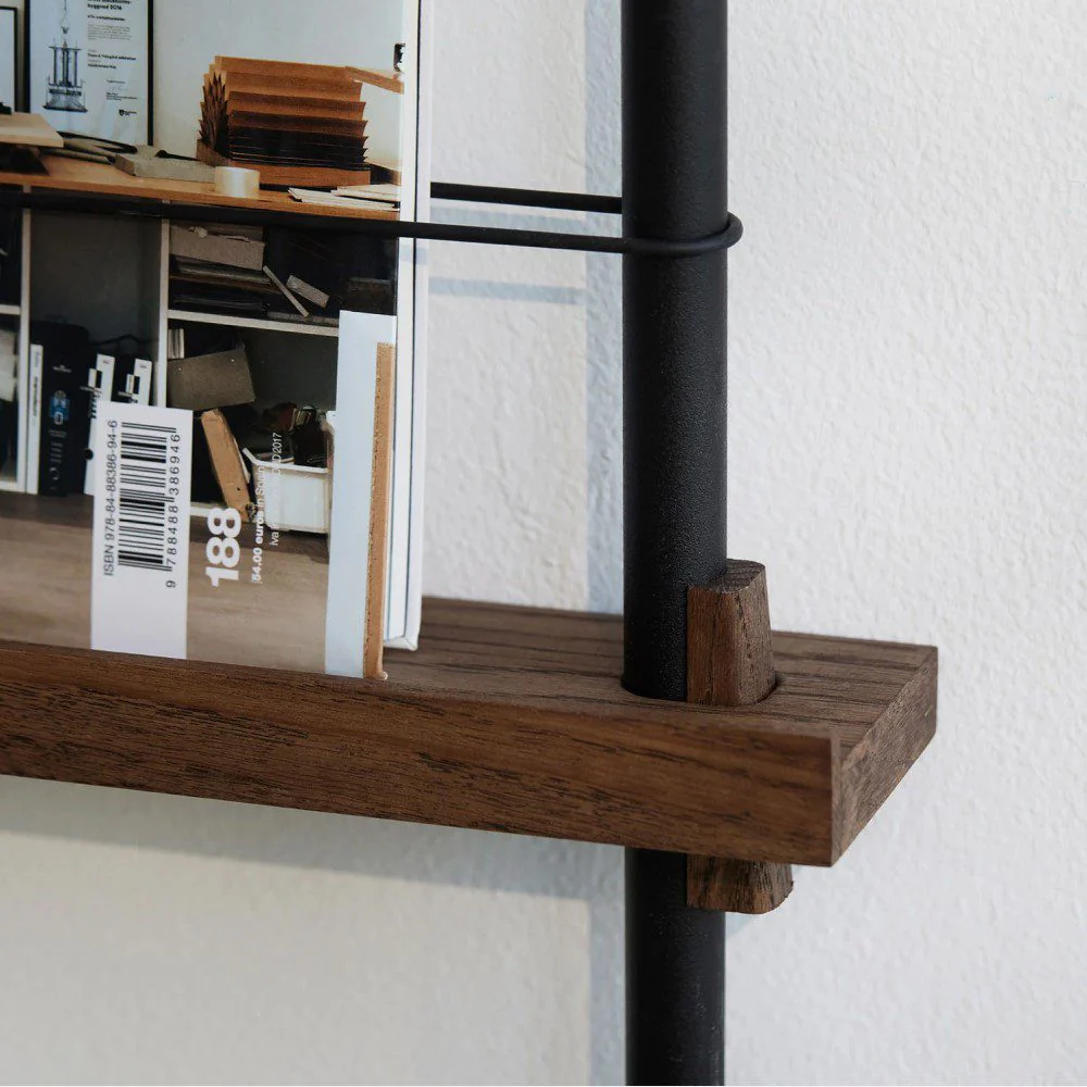 PRE-ORDER │ MOEBE Magazine Shelving, MS.115.2, Smoked Oak/Black - Image 2