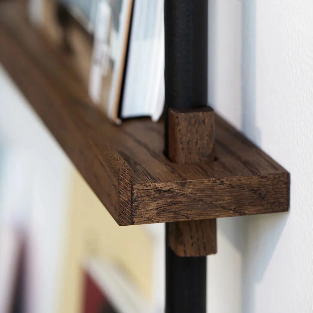 PRE-ORDER │ MOEBE Magazine Shelving, MS.115.2, Smoked Oak/Black - Image 4