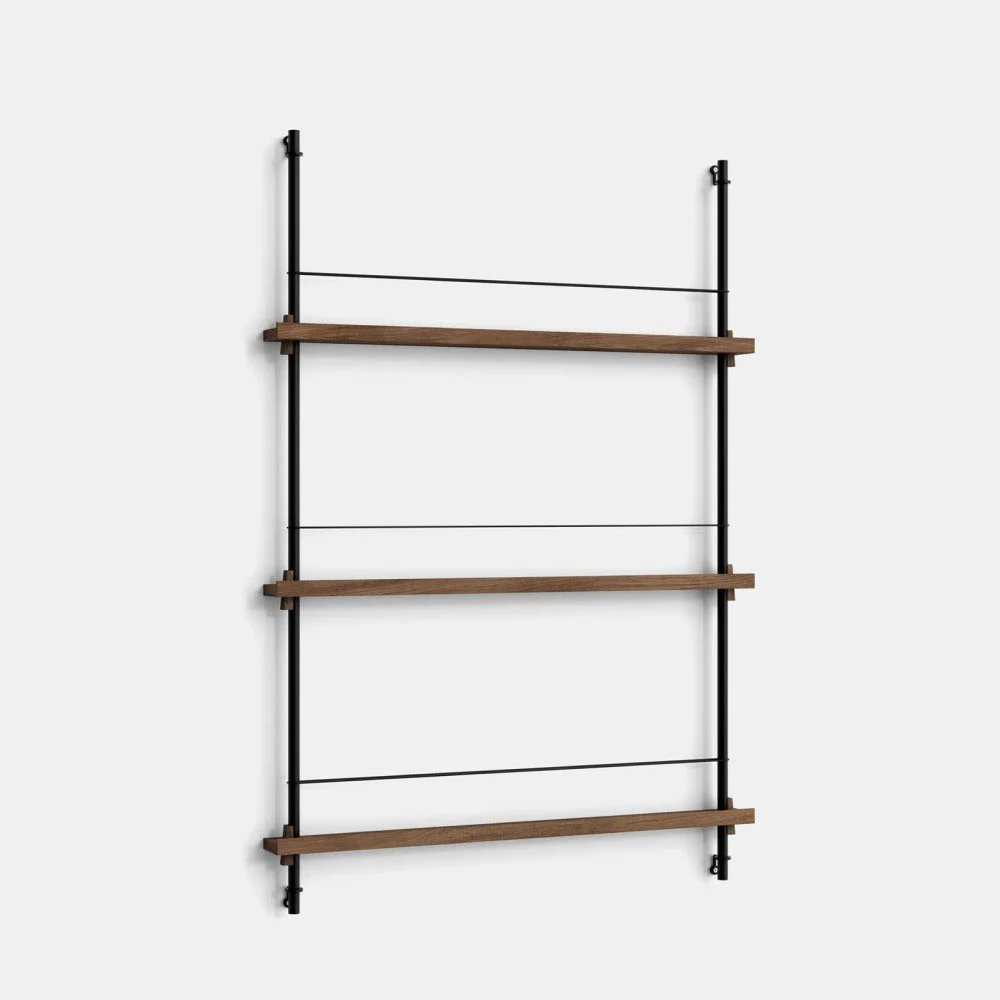 PRE-ORDER │ MOEBE Magazine Shelving, MS.115.1, Smoked Oak/Black - Image 5