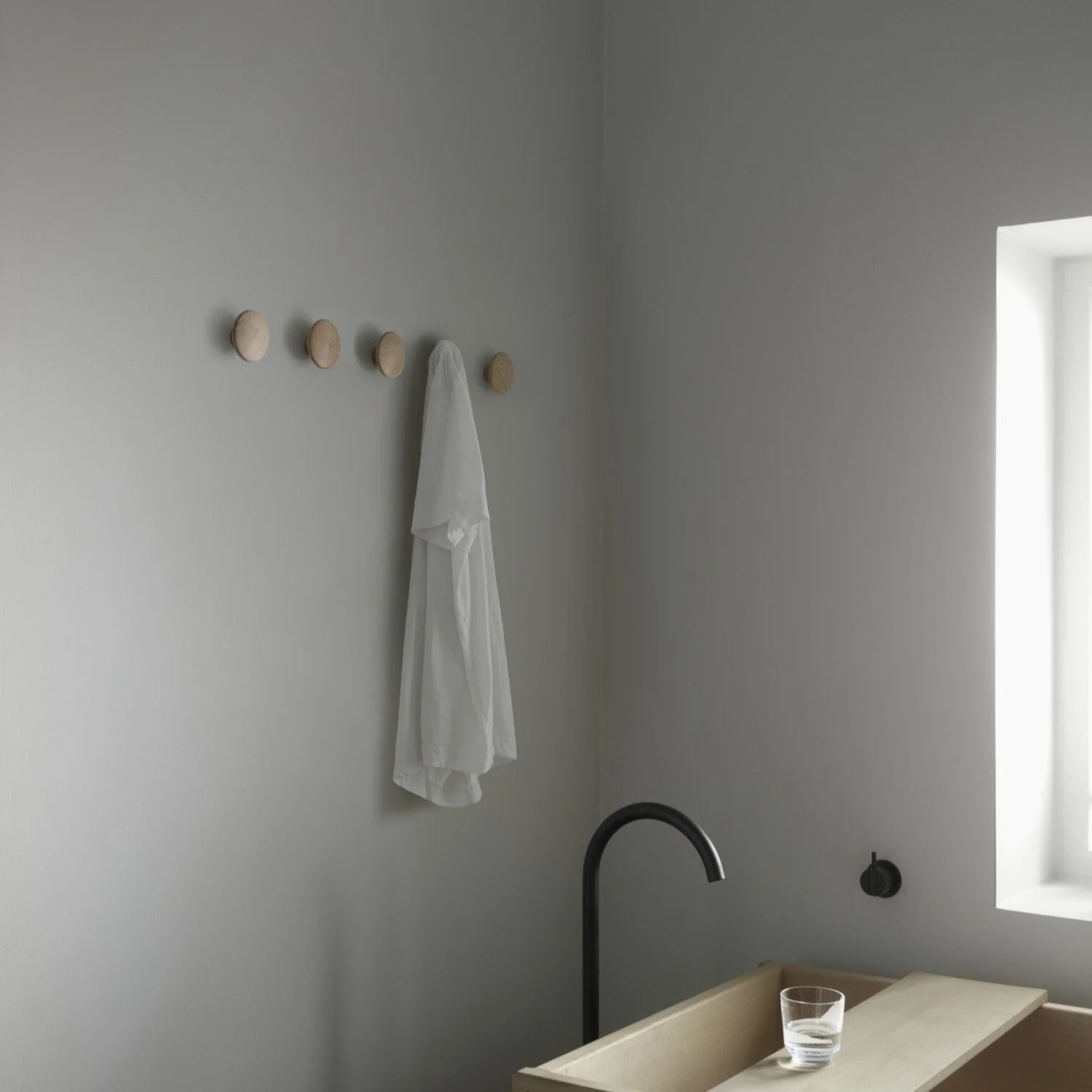 MUUTO The Dots Hooks, Oak (Set of 5) - Image 3