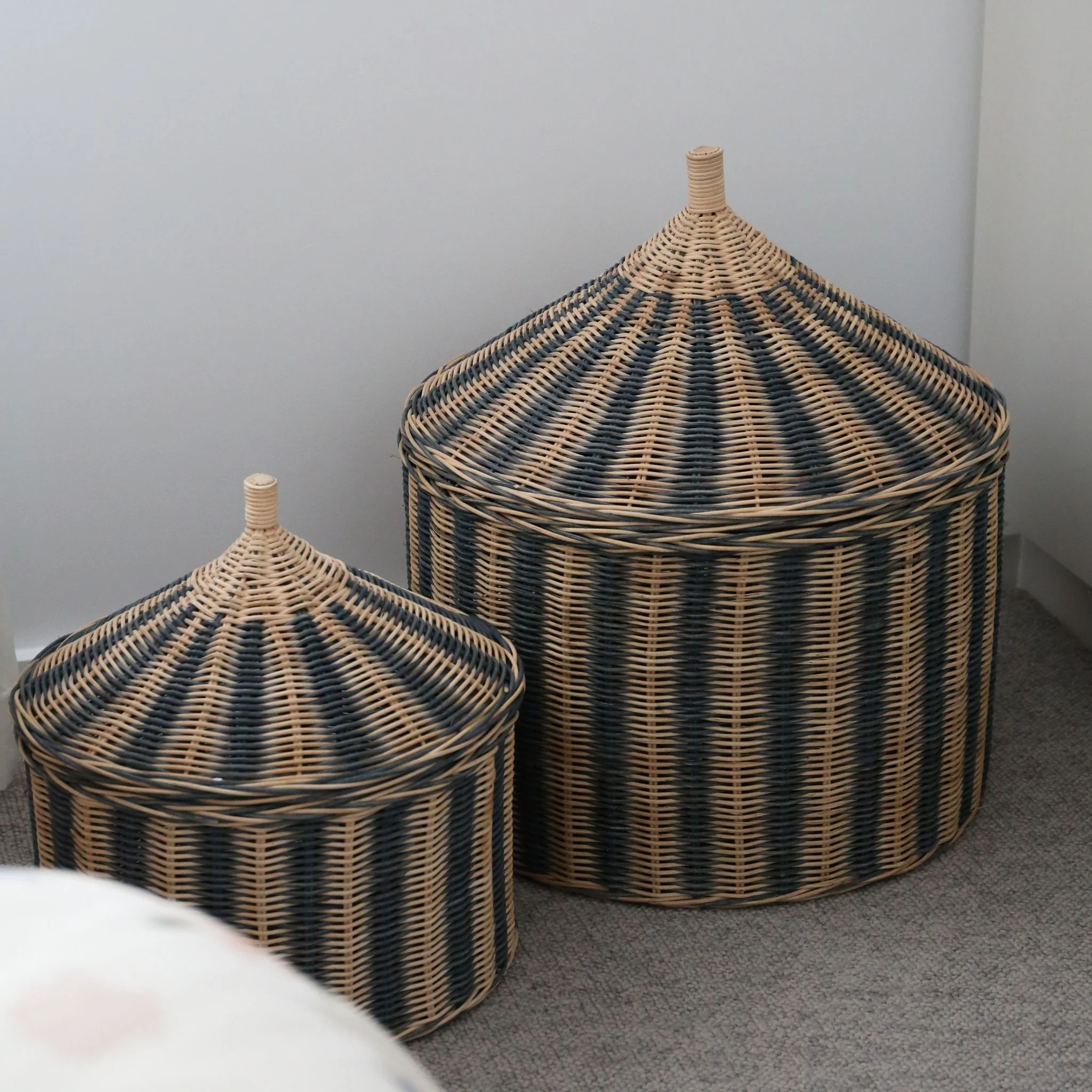 OYOY Circus Baskets, Blue (Set of 2) - Image 2