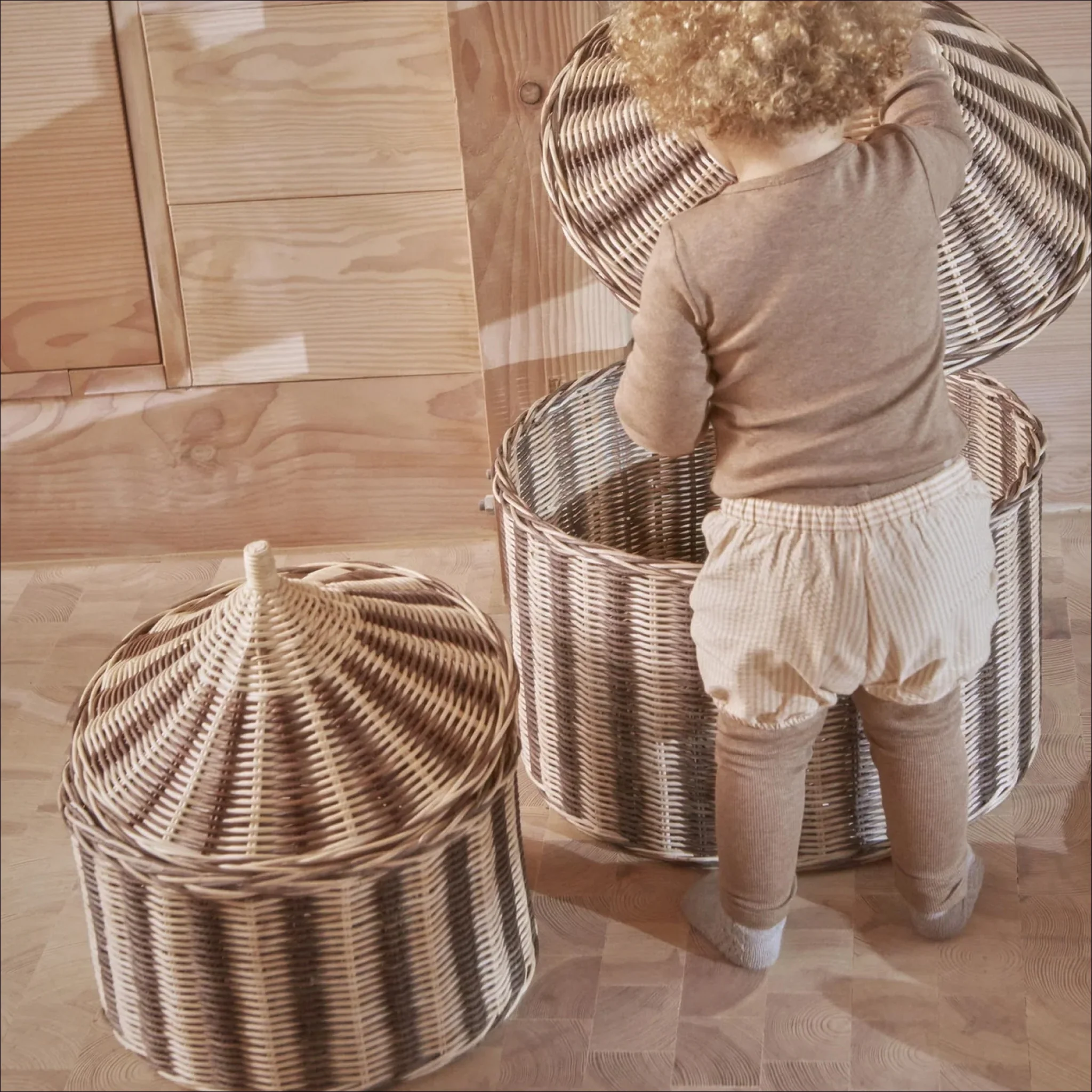 OYOY Circus Baskets, Nutmeg (Set of 2) - Image 3