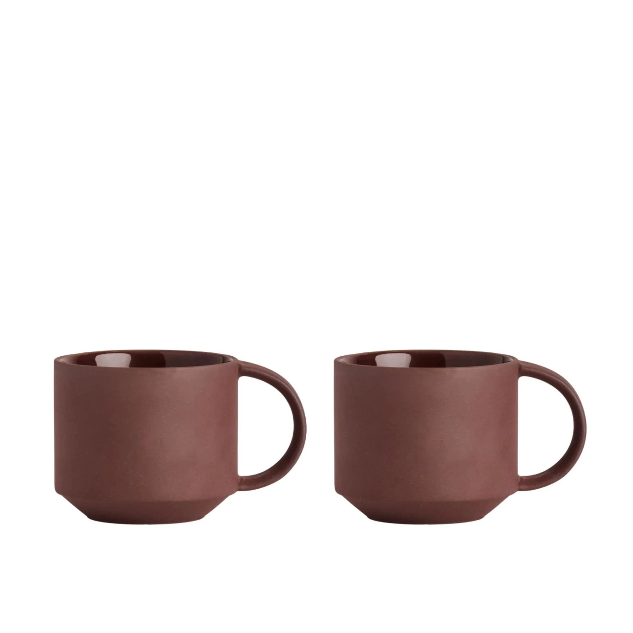 OYOY Yuka Ceramic Cup, Brown (Set of 2)