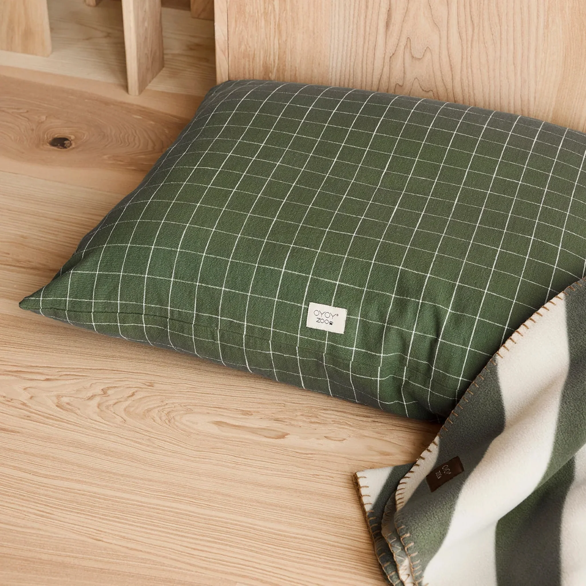 OYOY ZOO Kyoto Dog Cushion, Olive (2 Sizes) - Image 2