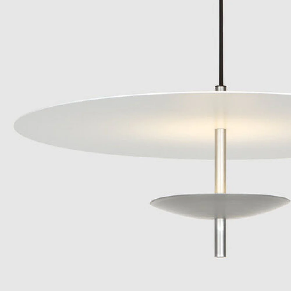 PRE-ORDER │ BEN-TOVIM DESIGN Reflector Round Pendant, Brushed Anodised Silver - 2 Sizes - Image 2