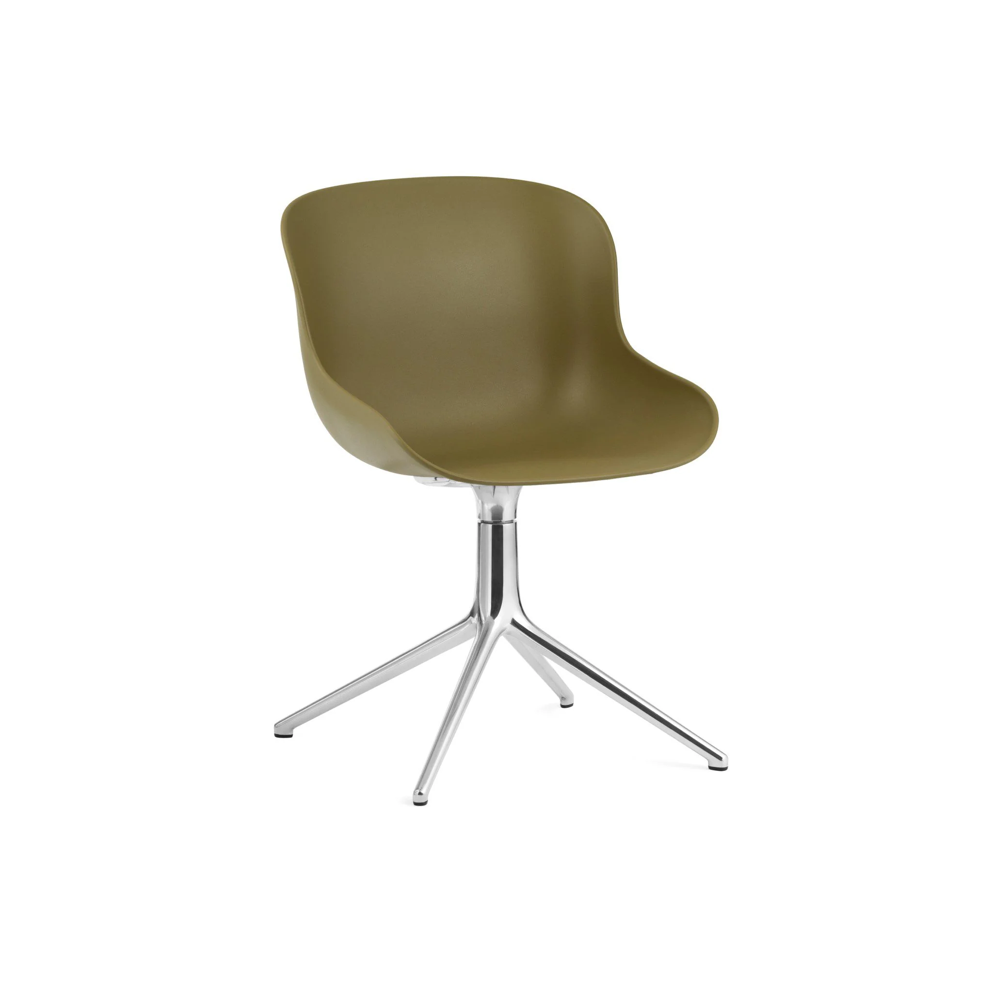 PRE-ORDER │ NORMANN CPH Hyg Swivel Chair, 4 Legs, Aluminium/Olive - Image 2