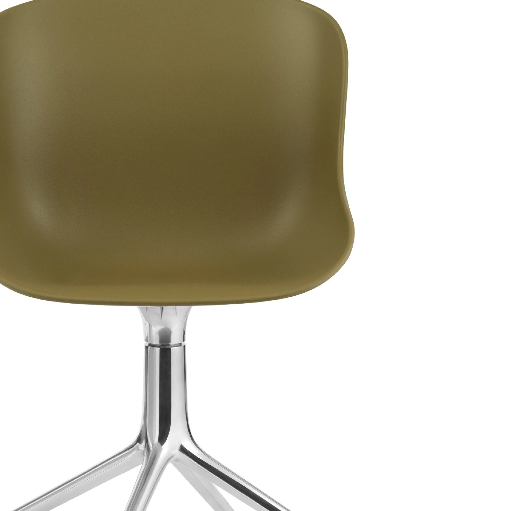 PRE-ORDER │ NORMANN CPH Hyg Swivel Chair, 4 Legs, Aluminium/Olive - Image 3