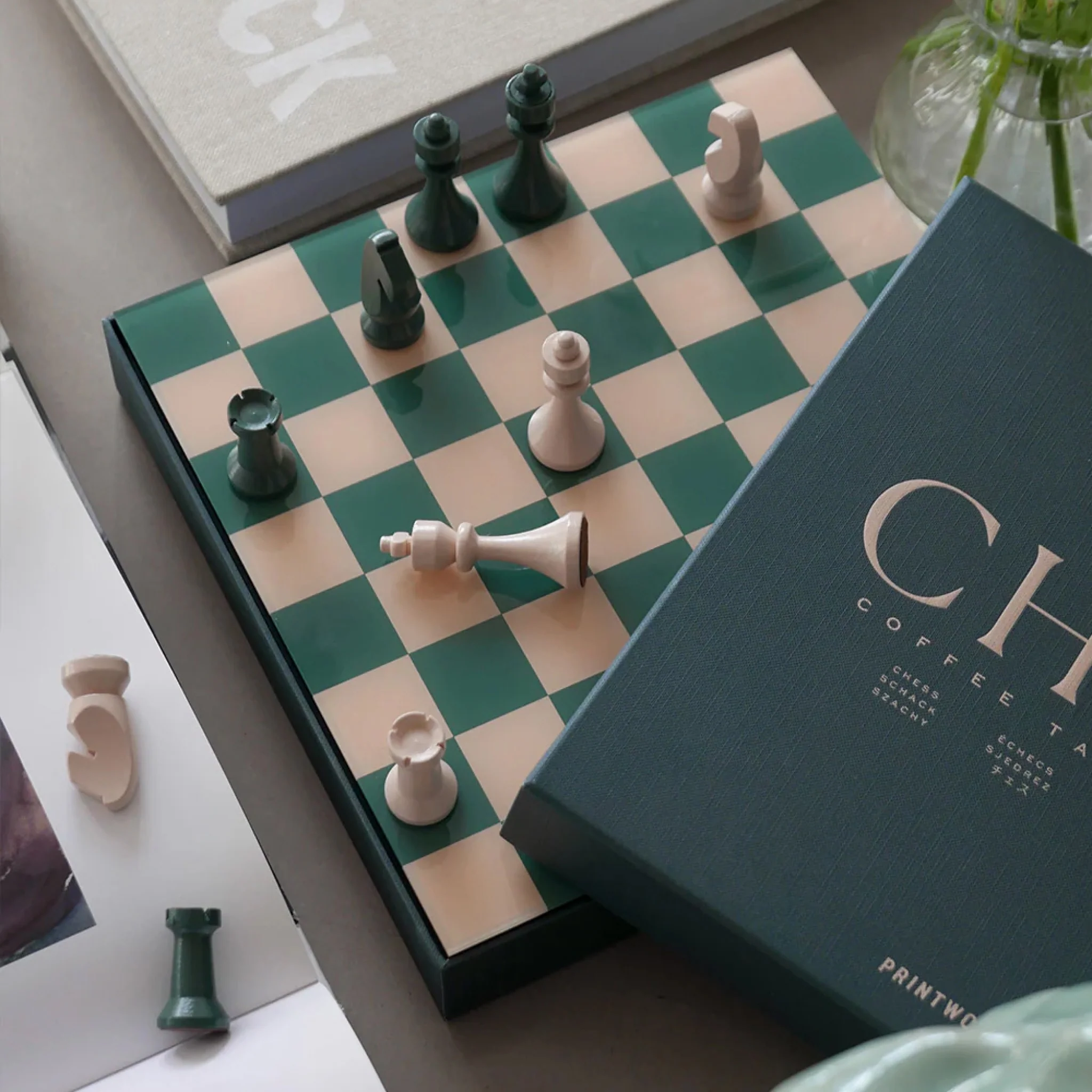 PRINTWORKS Classic Board Games Chess, Green - Image 3