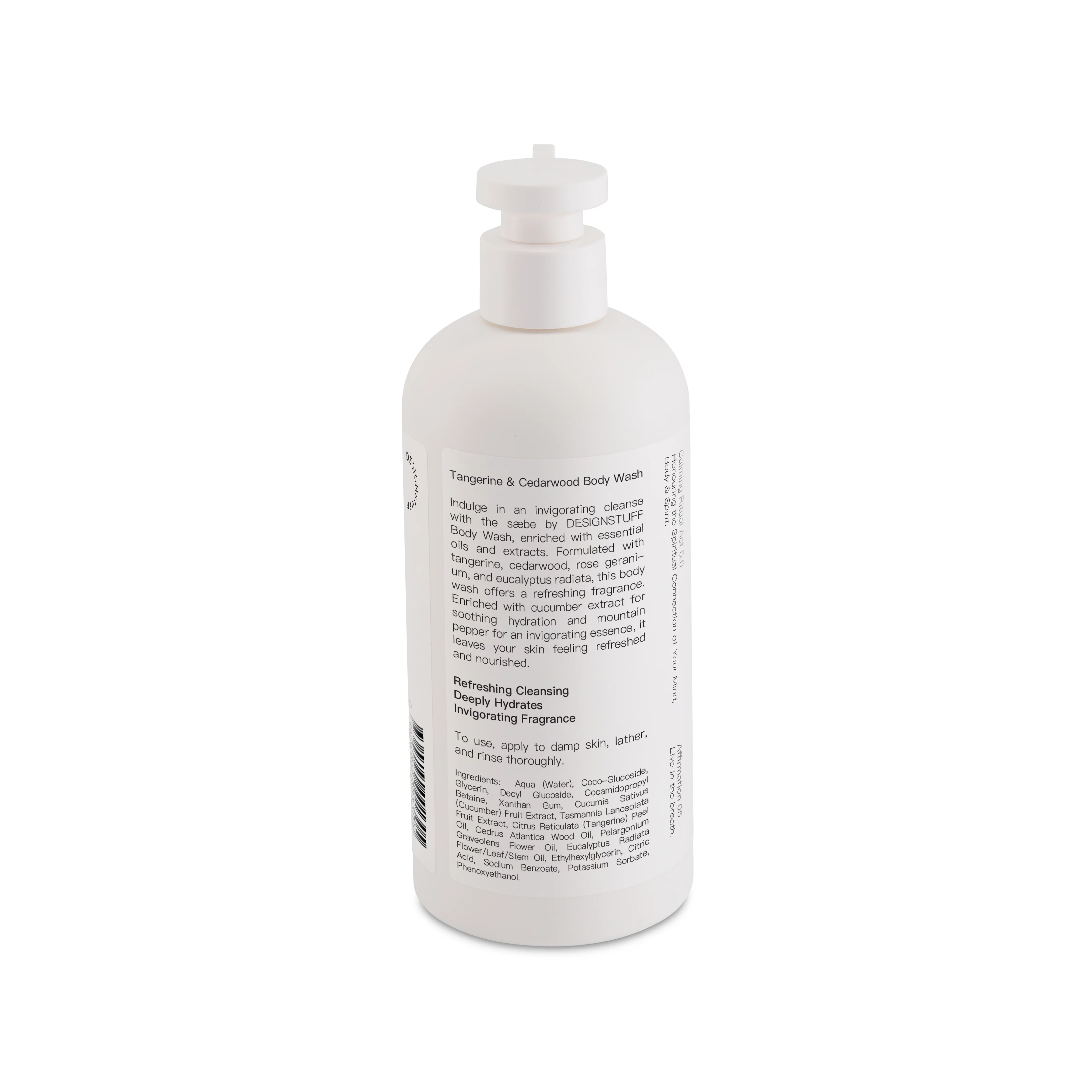 DESIGNSTUFF Saebe Body Wash, Tangerine & Cedarwood, 500ml - Image 9