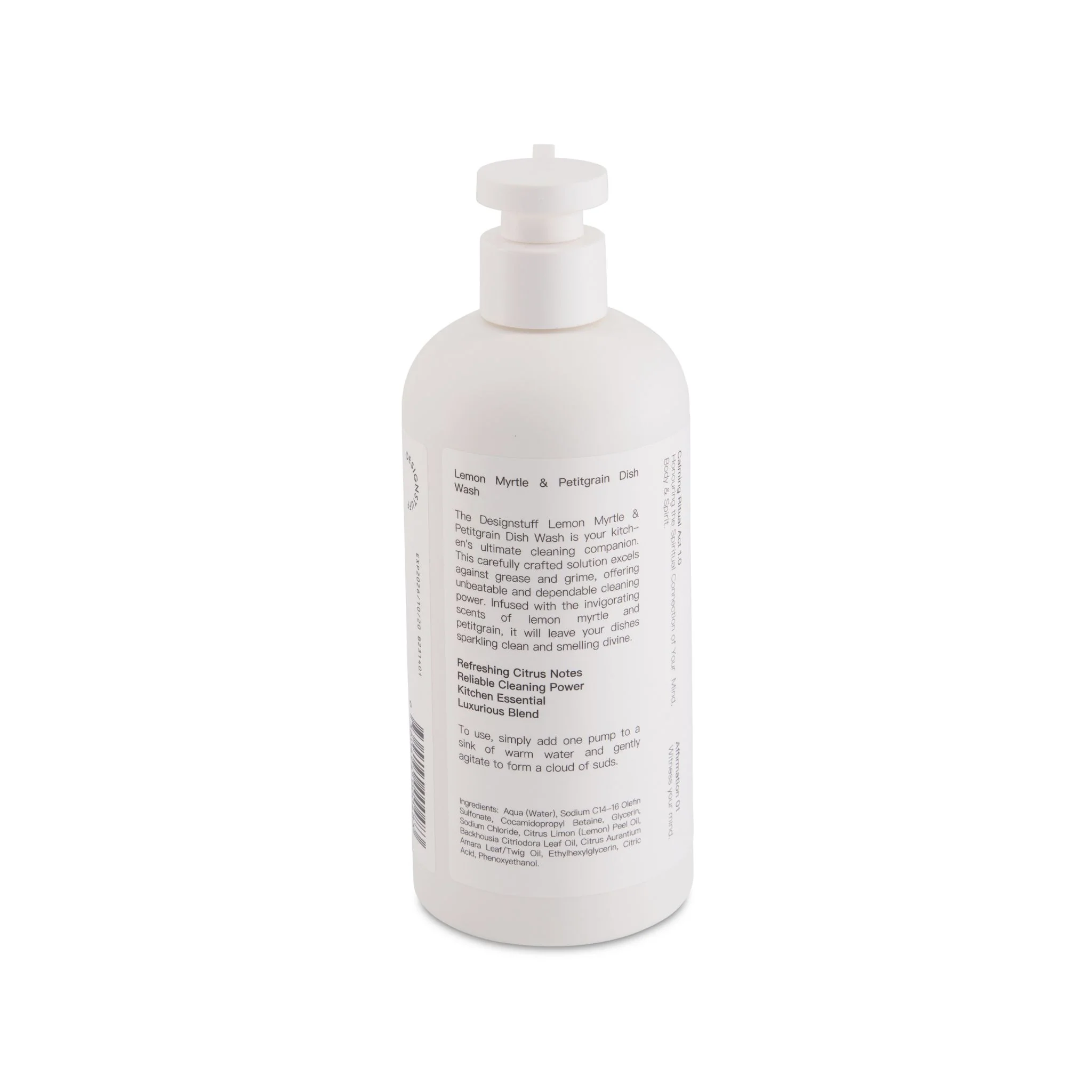 DESIGNSTUFF Saebe Dish Wash, Lemon Myrtle & Petitgrain, 500ml - Image 5