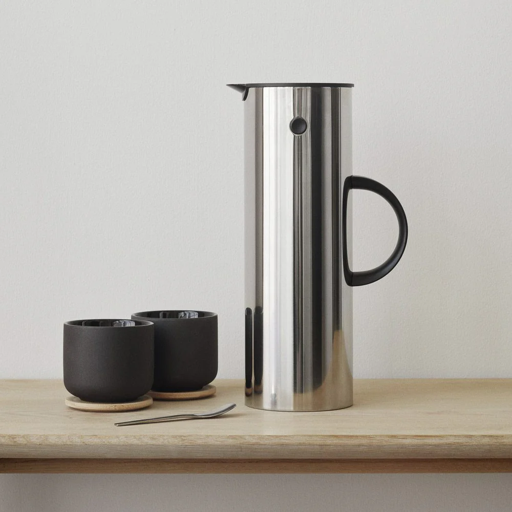 STELTON Em77 Water Vacuum Thermal Jug 1 Litre, Steel - Image 3