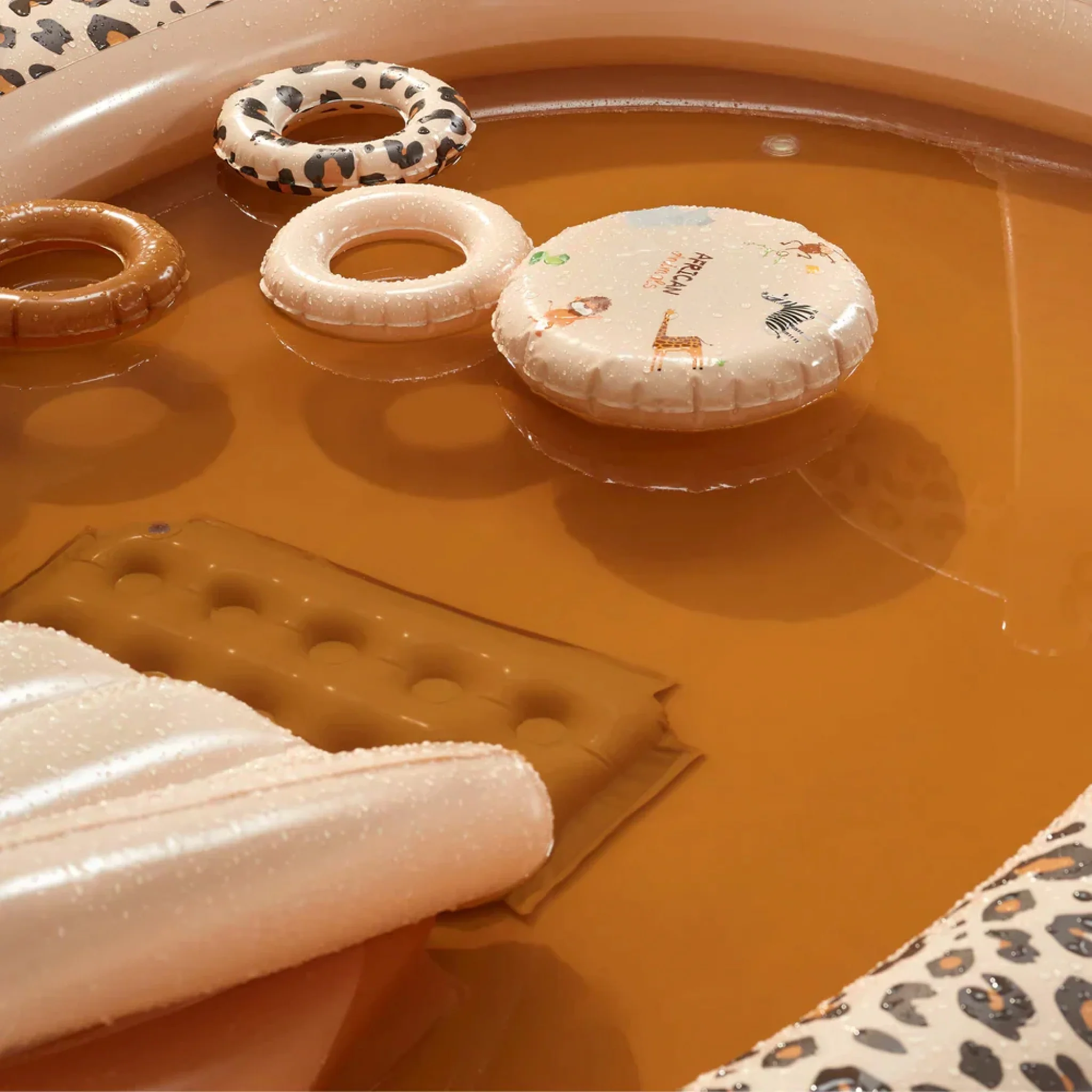 SWIM ESSENTIALS Inflatable Adventure Pool, Beige Leopard - Image 5