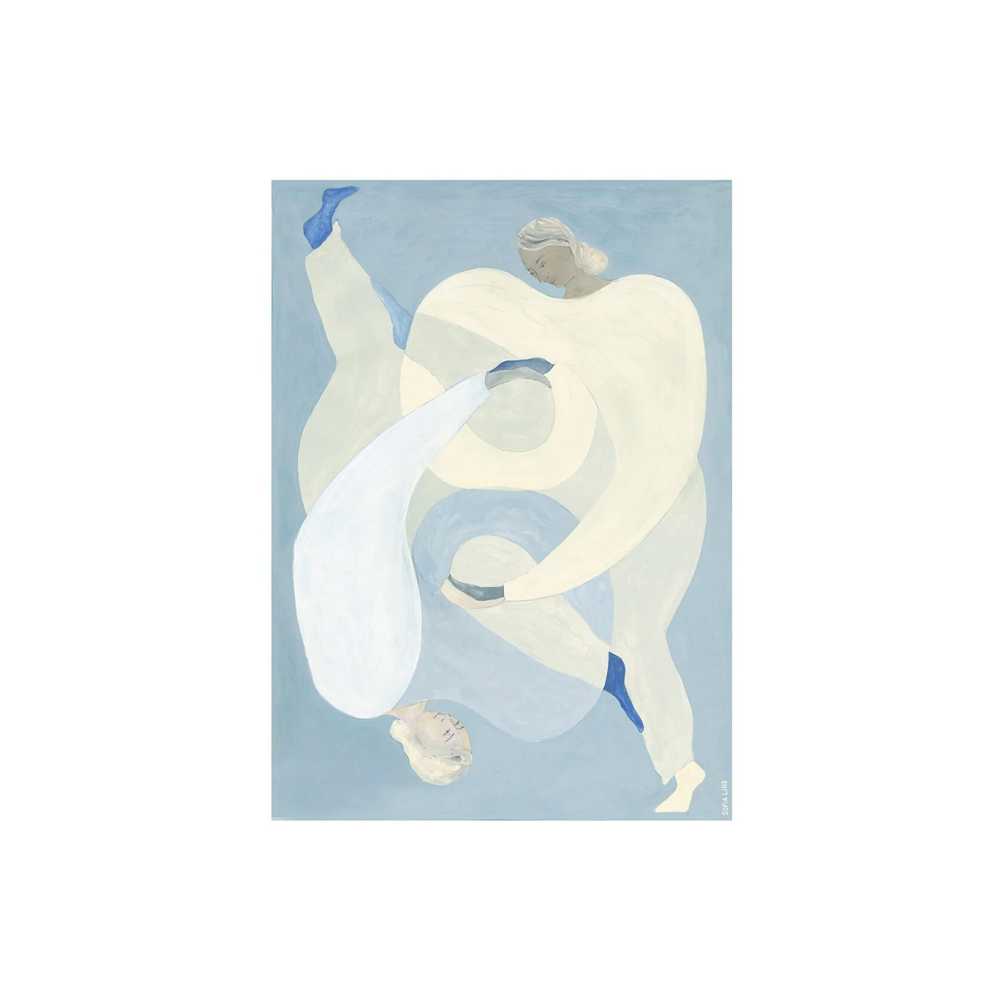THE POSTER CLUB Sofia Lind, Hold You, Blue Poster Art Print, 50x70cm - Image 2