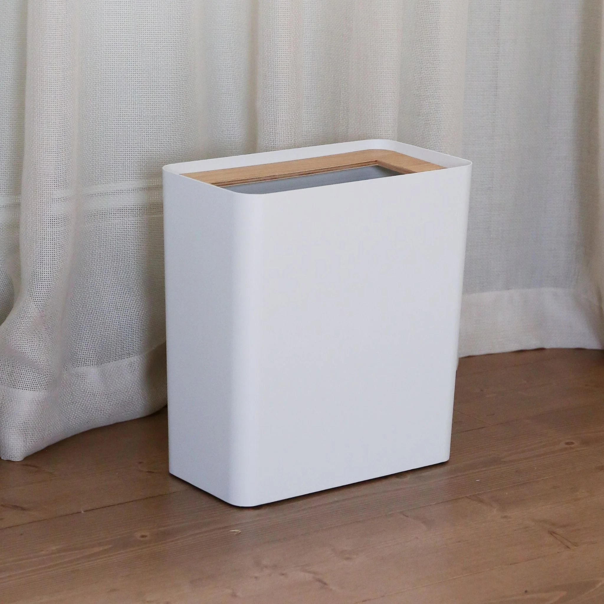 YAMAZAKI Rin Rubbish Bin/Paper Bin White Square - Image 3