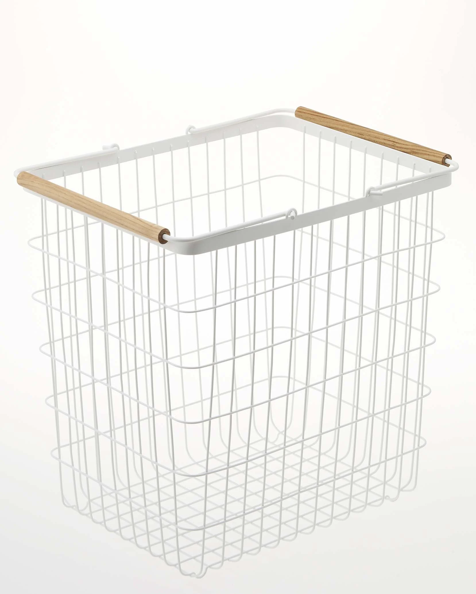 YAMAZAKI Tosca Laundry Wire Basket Large, White - Image 8
