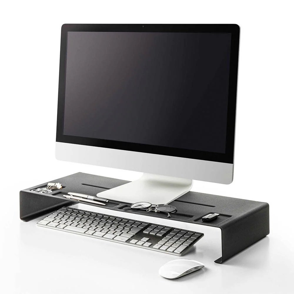 YAMAZAKI Tower Monitor Stand, Black - Image 5