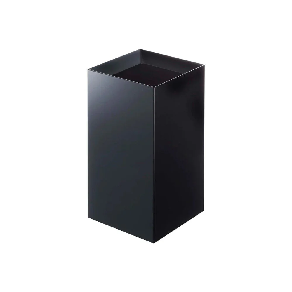 YAMAZAKI Tower Square Trash Can/Rubbish Bin, Black, H33 cm - Image 3
