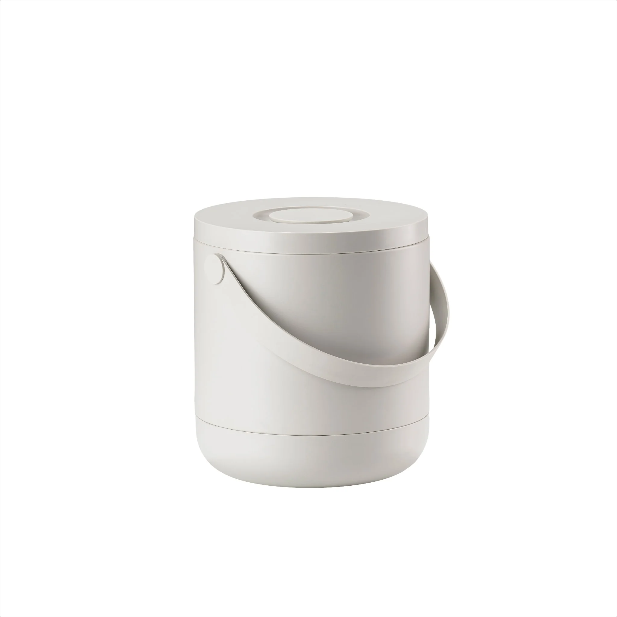 ZONE DENMARK Circular Waste Bin 15L, H31cm, Warm Grey - Image 2