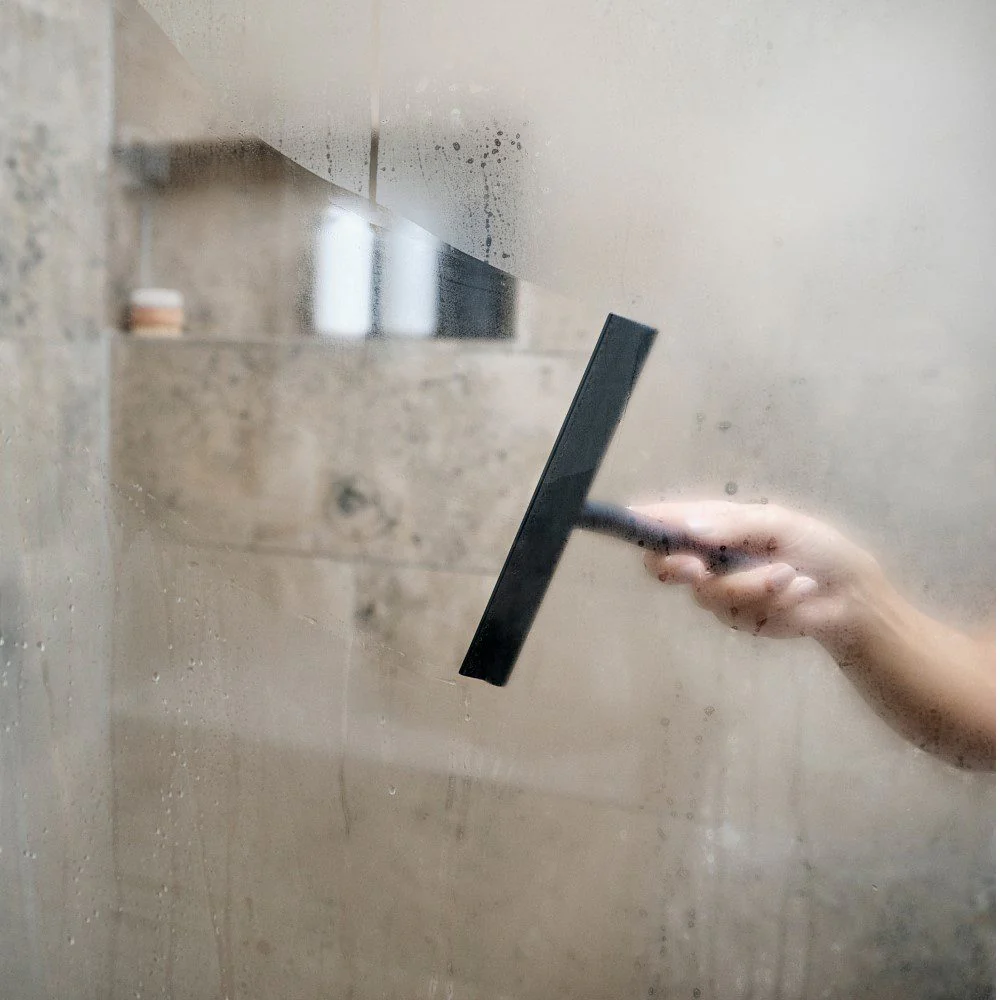 ZONE DENMARK Shower Wiper Squeegee w/ 3M Holder, Black - Image 3