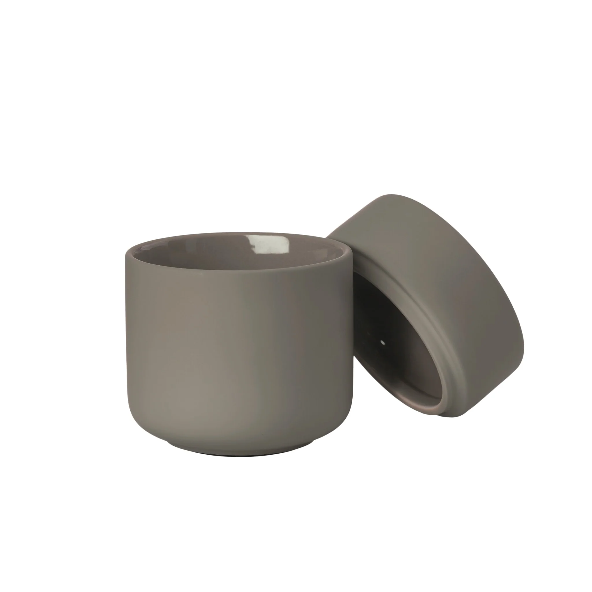 ZONE DENMARK Ume Container/Jar with Lid, H10cm, Taupe - Image 5
